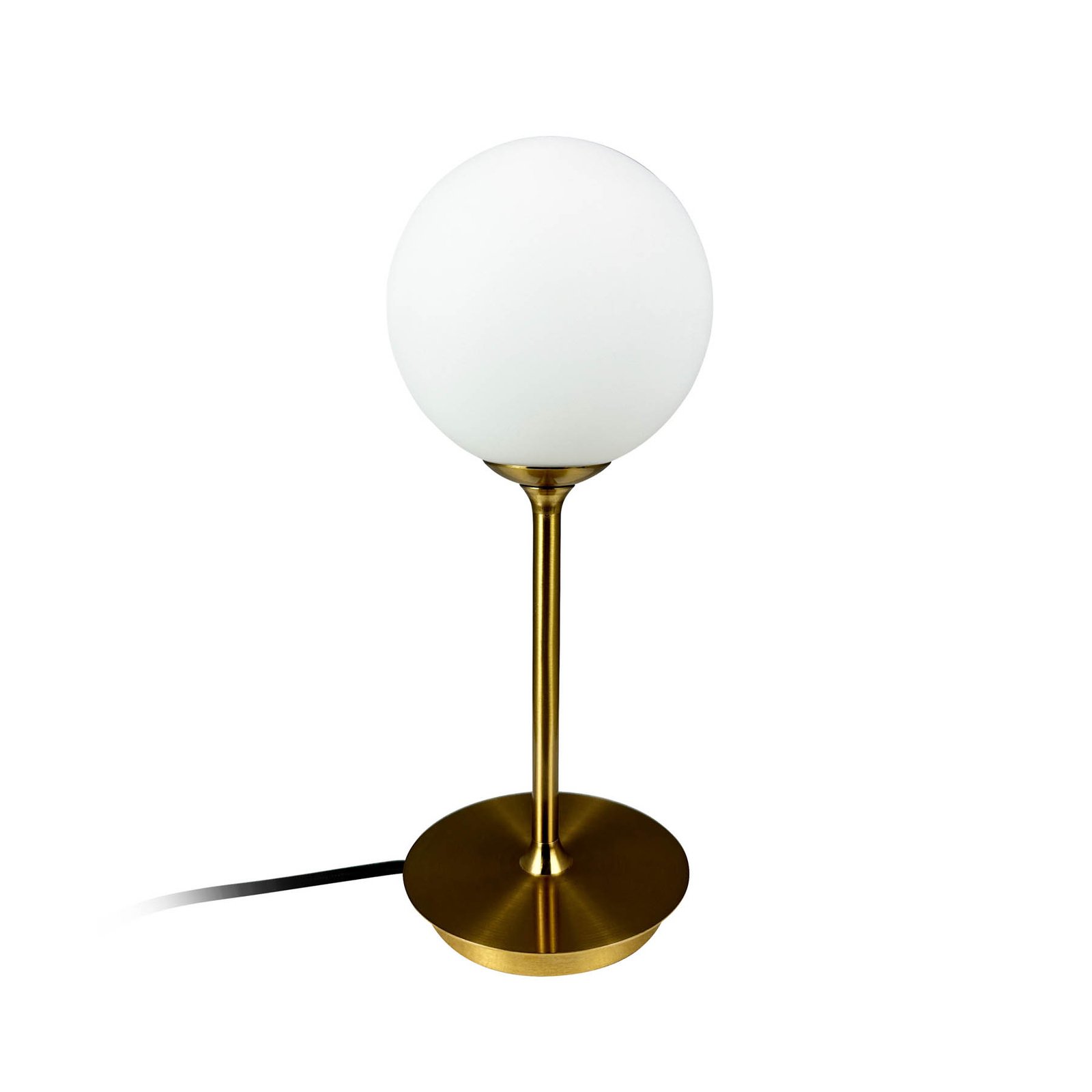 Dyberg Larsen table lamp Sia, opal/brass-coloured, height 12 cm