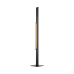 LED стояща лампа Arcus, черна/кафява, височина 126 cm, метал/дърво