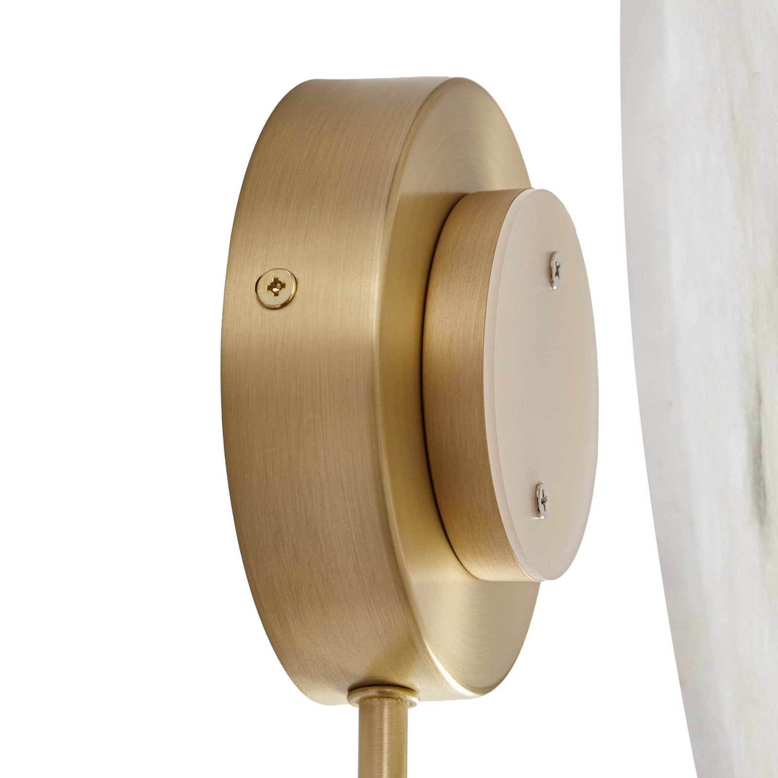 Ruma LED-Wandleuchte, Alabaster, messing, step dim - Lucande Ruma LED-Wandleuchte, Alabaster, messing, step dim - Lucande