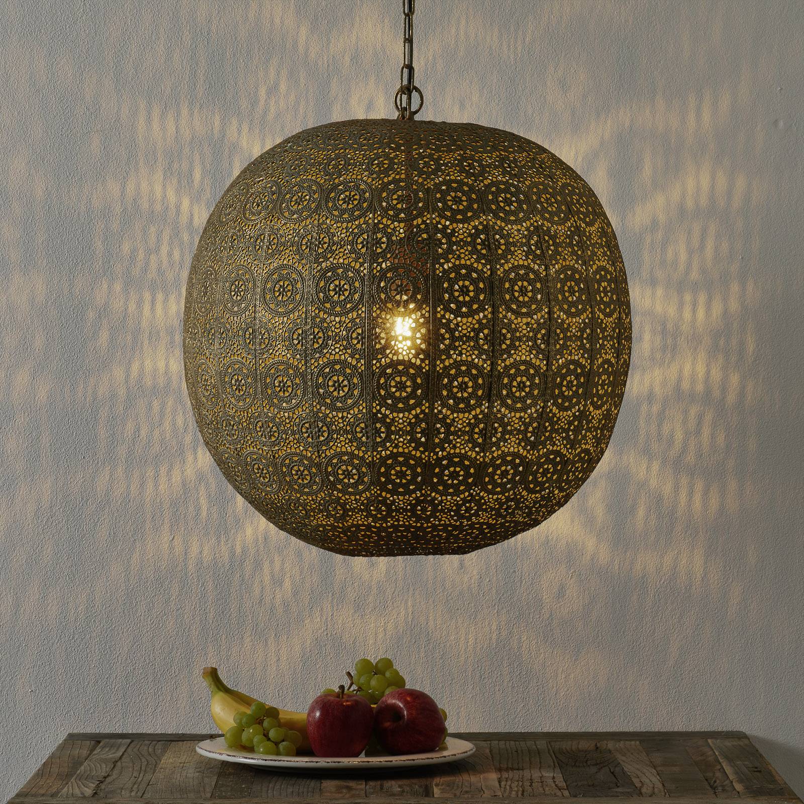 Lampa wisząca Motivo, kulista, złota, Ø 50 cm