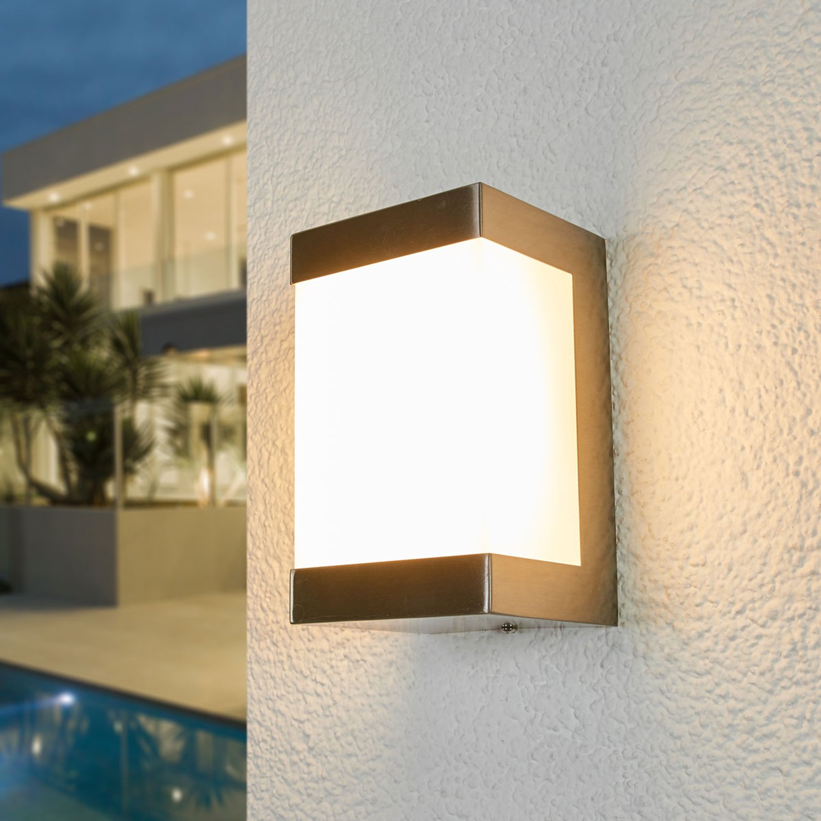 Severina stainless steel LED outdoor wall lamp