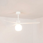 Ventilator de tavan cu LED Amelia Ball L, alb, curent continuu, silențios, 132