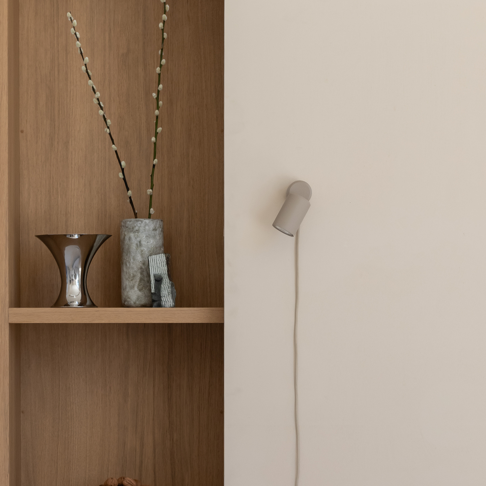 IT'S ABOUT ROMI Applique murale Milan, couleur sable, Ø 6 cm, métal