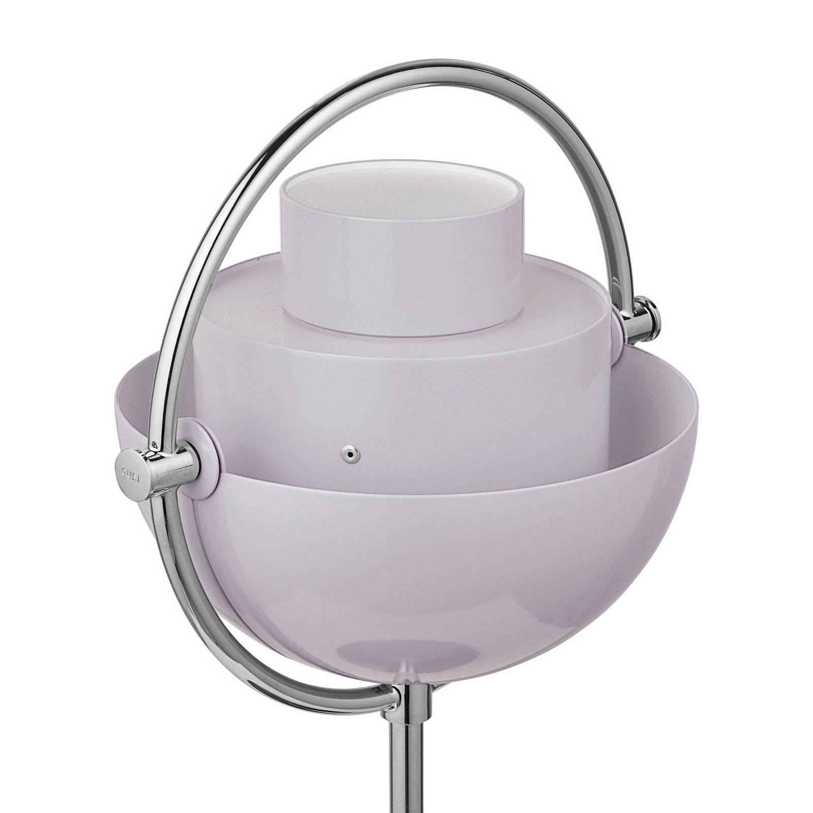 Gubi Akumulatorowa lampa stołowa Multi-Lite, chrom/fioletowy, wysokość 30 cm
