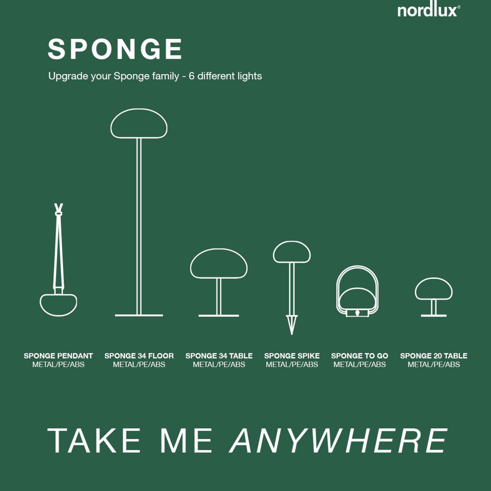 Sponge Pendel Black/White - Nordlux