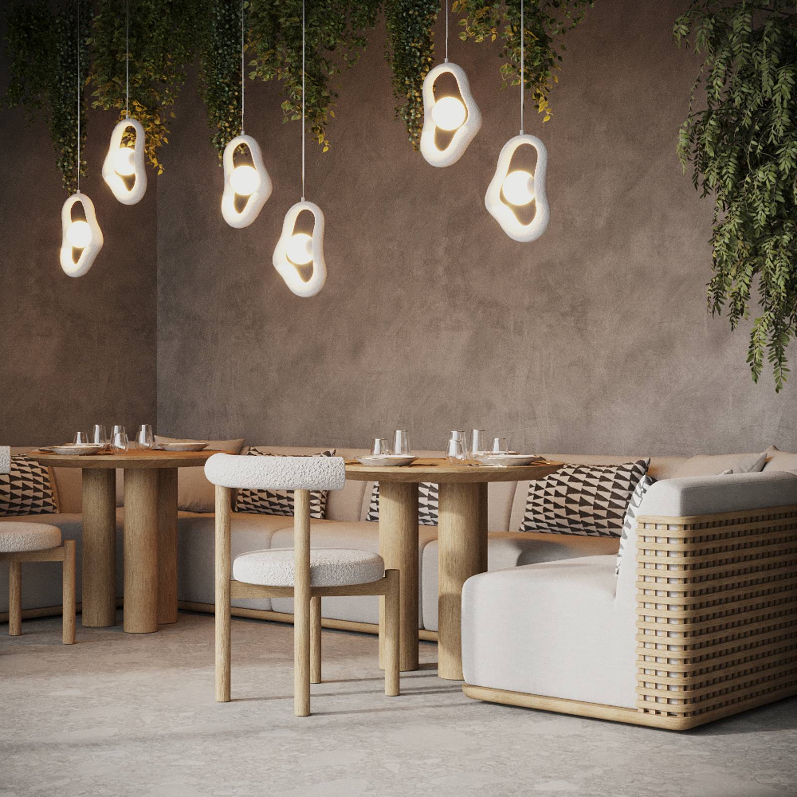Maytoni Szklana lampa wisząca Opus, biała,