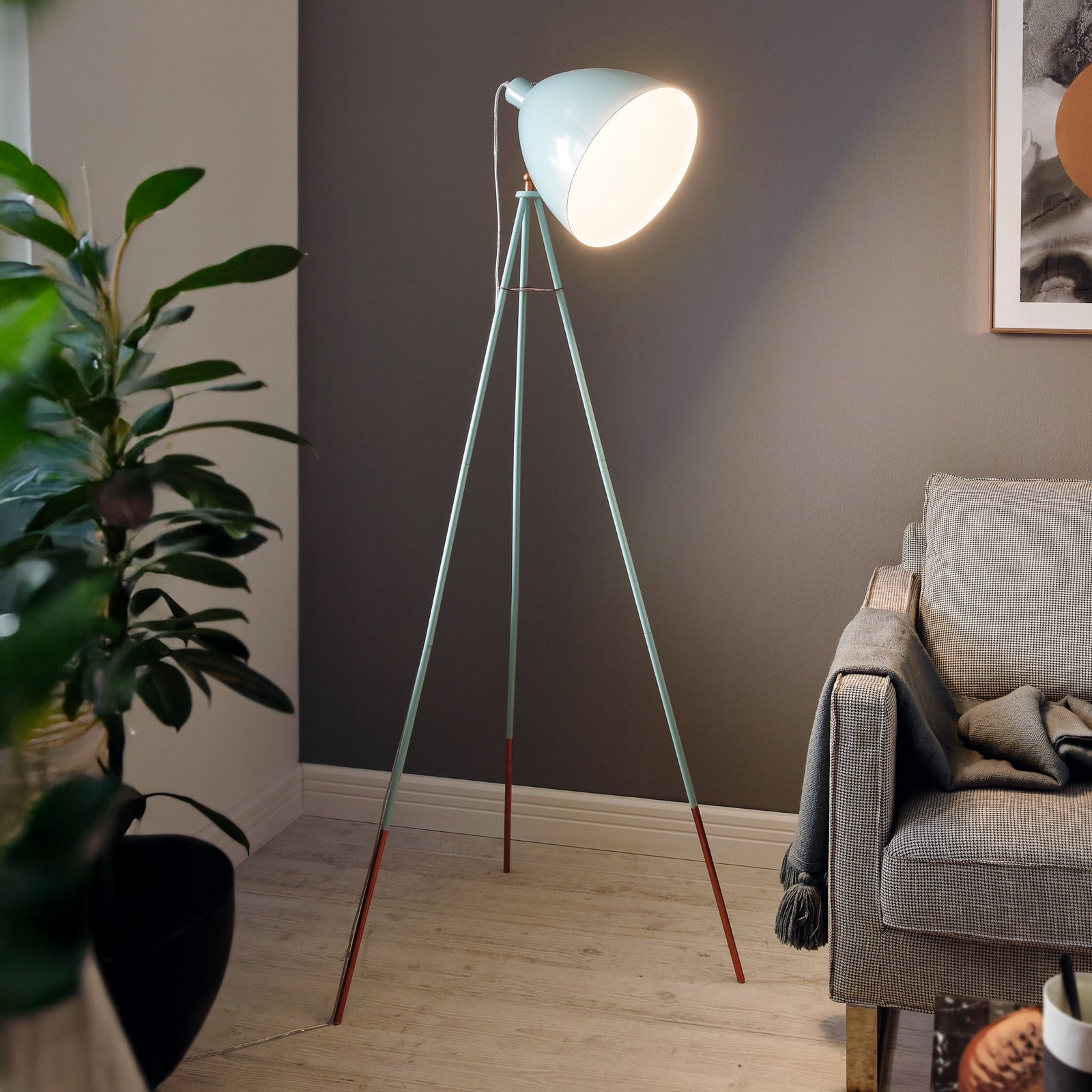 Talna svetilka Dundee v retro videzu v zeleni barvi mete