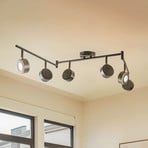 Lindby Strahler Jyla, schwarz, 2.700 K, 6-flg., GX53