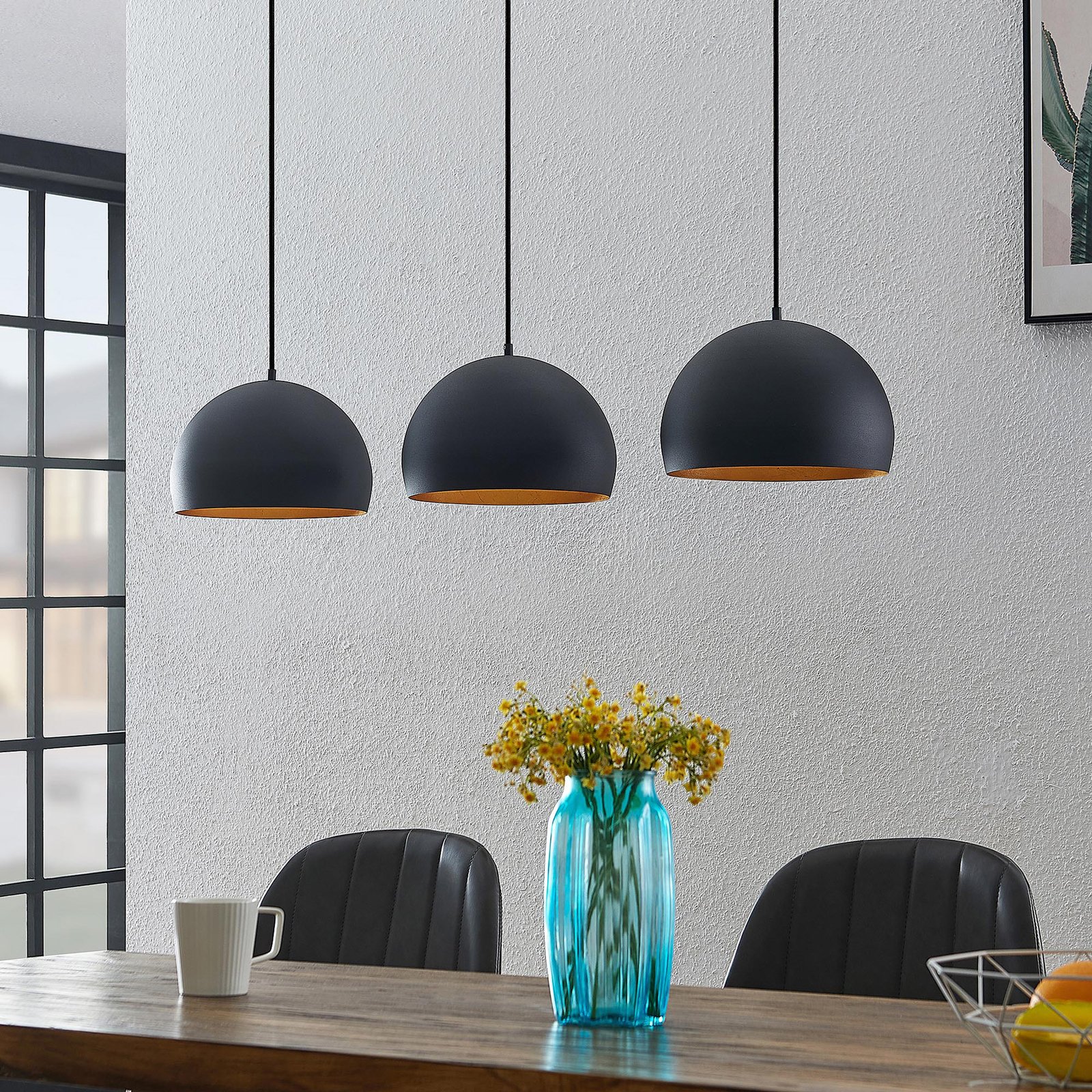 Tarjei Taklampa L120 Black/Gold - Lindby