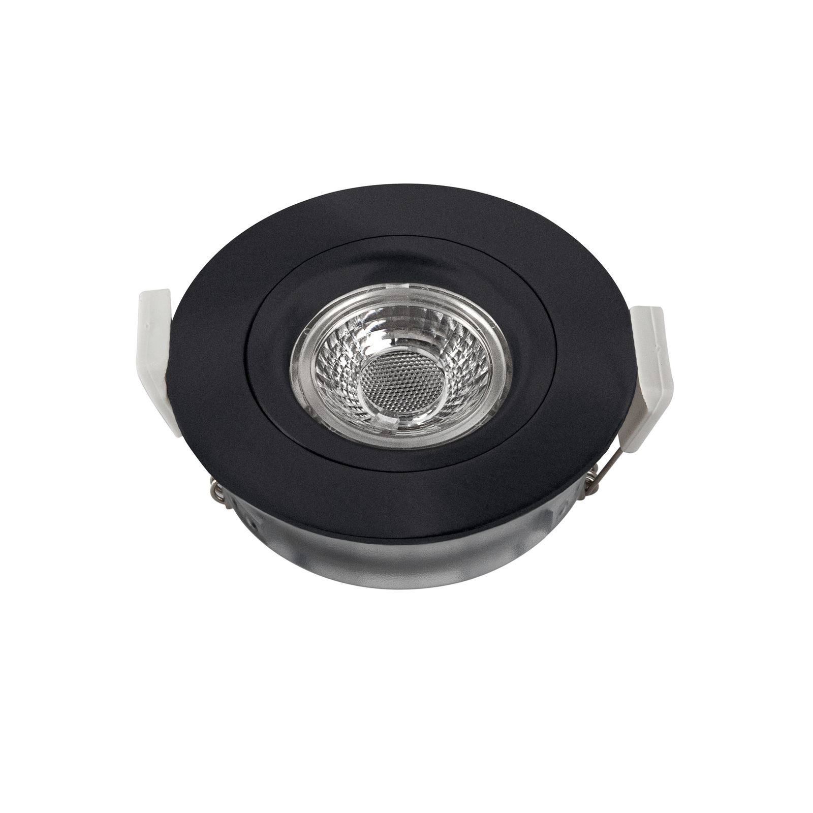 LED-Deckeneinbaustrahler DL6809, rund, schwarz