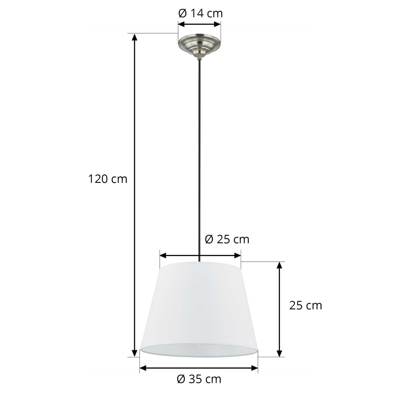 Lindby Alomira hanglamp, nikkel