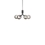 Nuura Pendelleuchte Apiales 6, Ø 50 cm, schwarz/rauchgrau