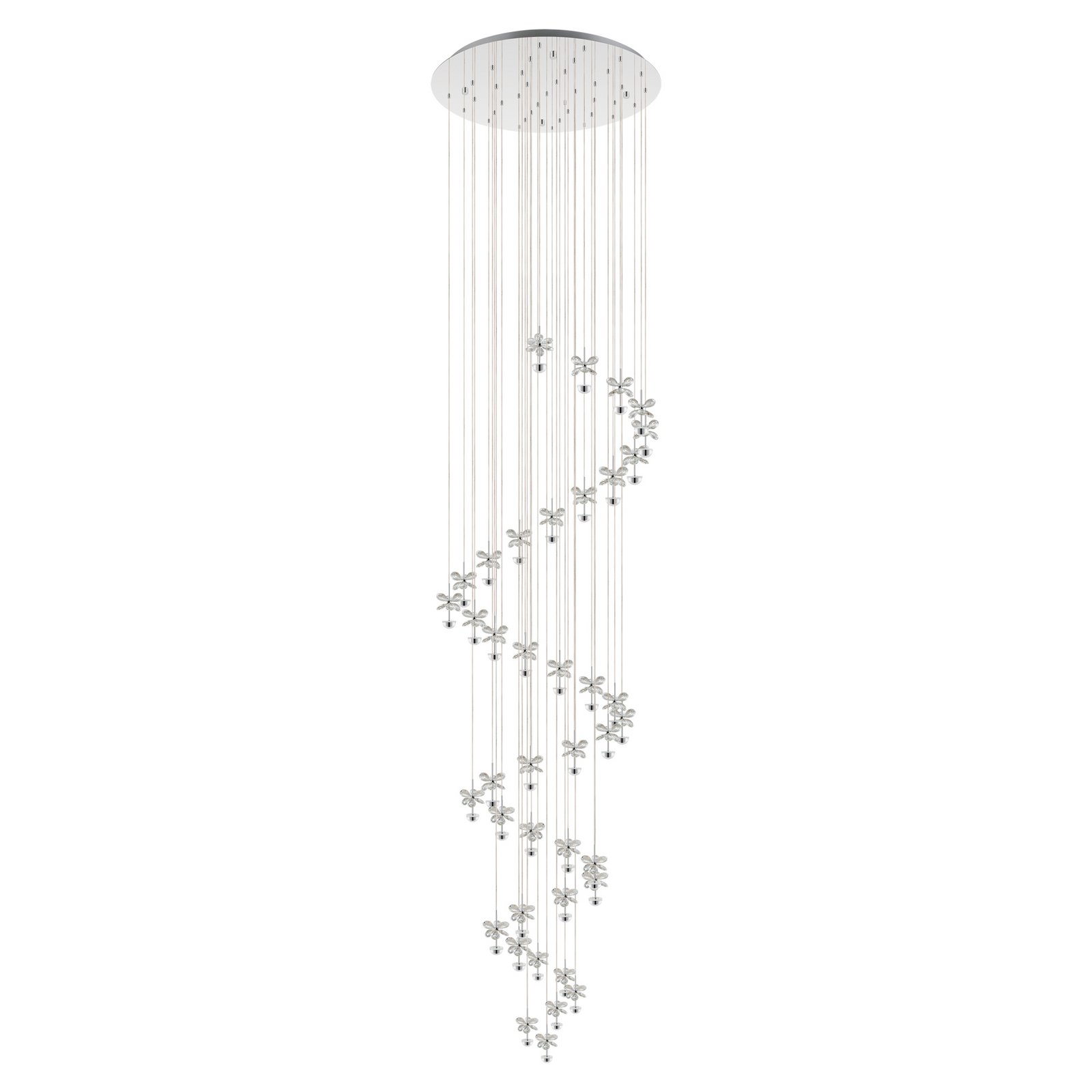 EGLO Stars Of Light LED pendant light Pianopoli chrome Ø 78 cm