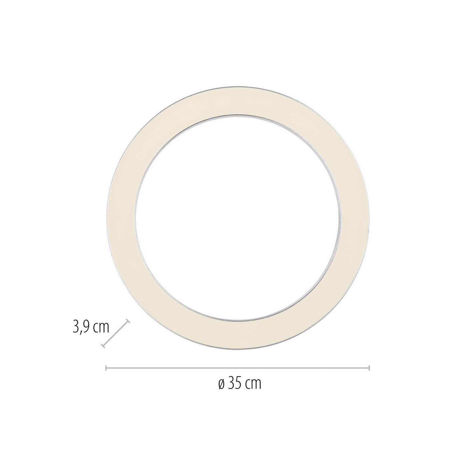 Lampa sufitowa LED PURE Lines, Ø 35 cm, kolor srebrny, CCT