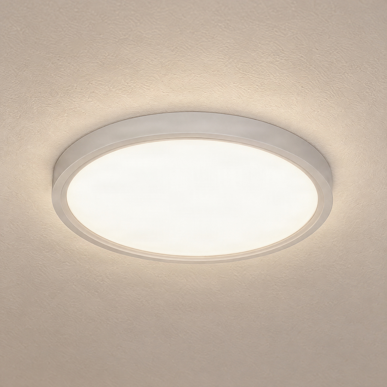 Lindby LED плафон Pravin, Ø 30 cm, CCT, бял