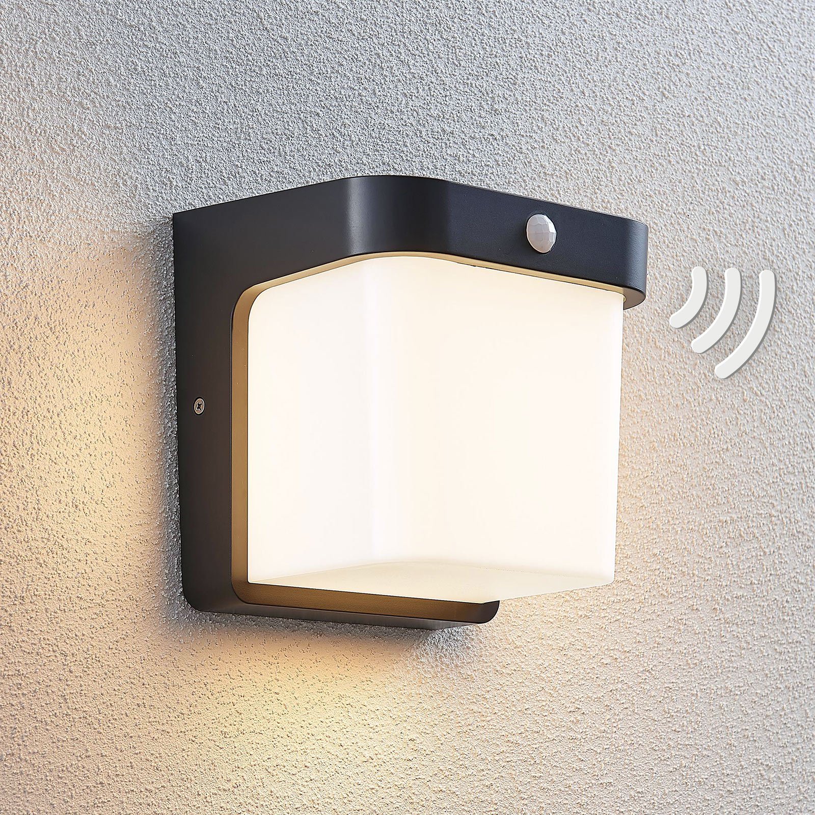 Adenike LED Outdoor Wall Lamp w/Sensor Dark Grey - Lindby