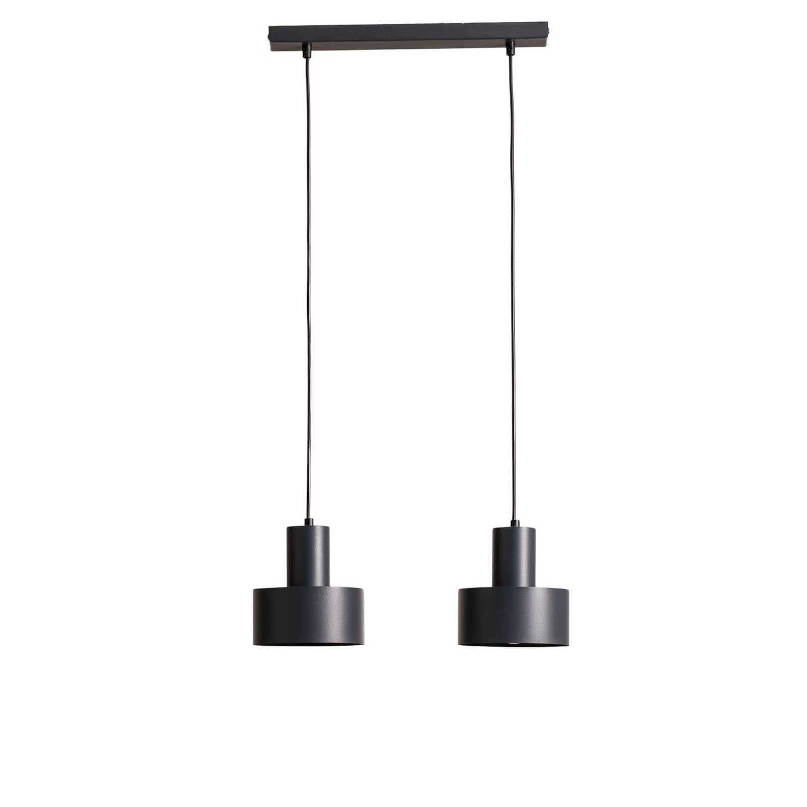 Hängeleuchte Rif 2, anthrazit, 2-flammig, linear, Stahl