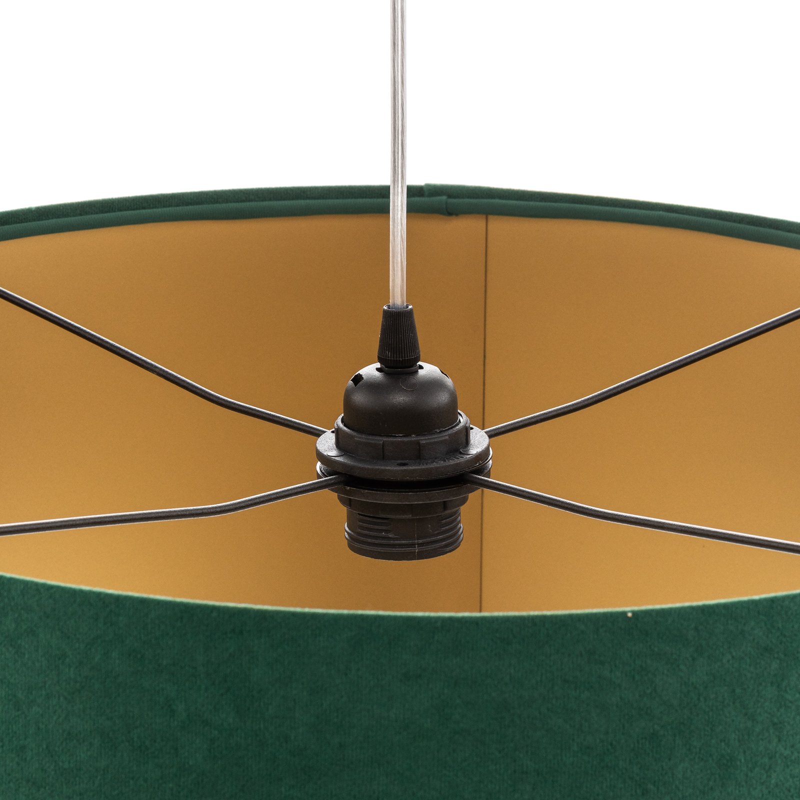 Lampada a sospensione Salina, verde/oro, Ø 50 cm