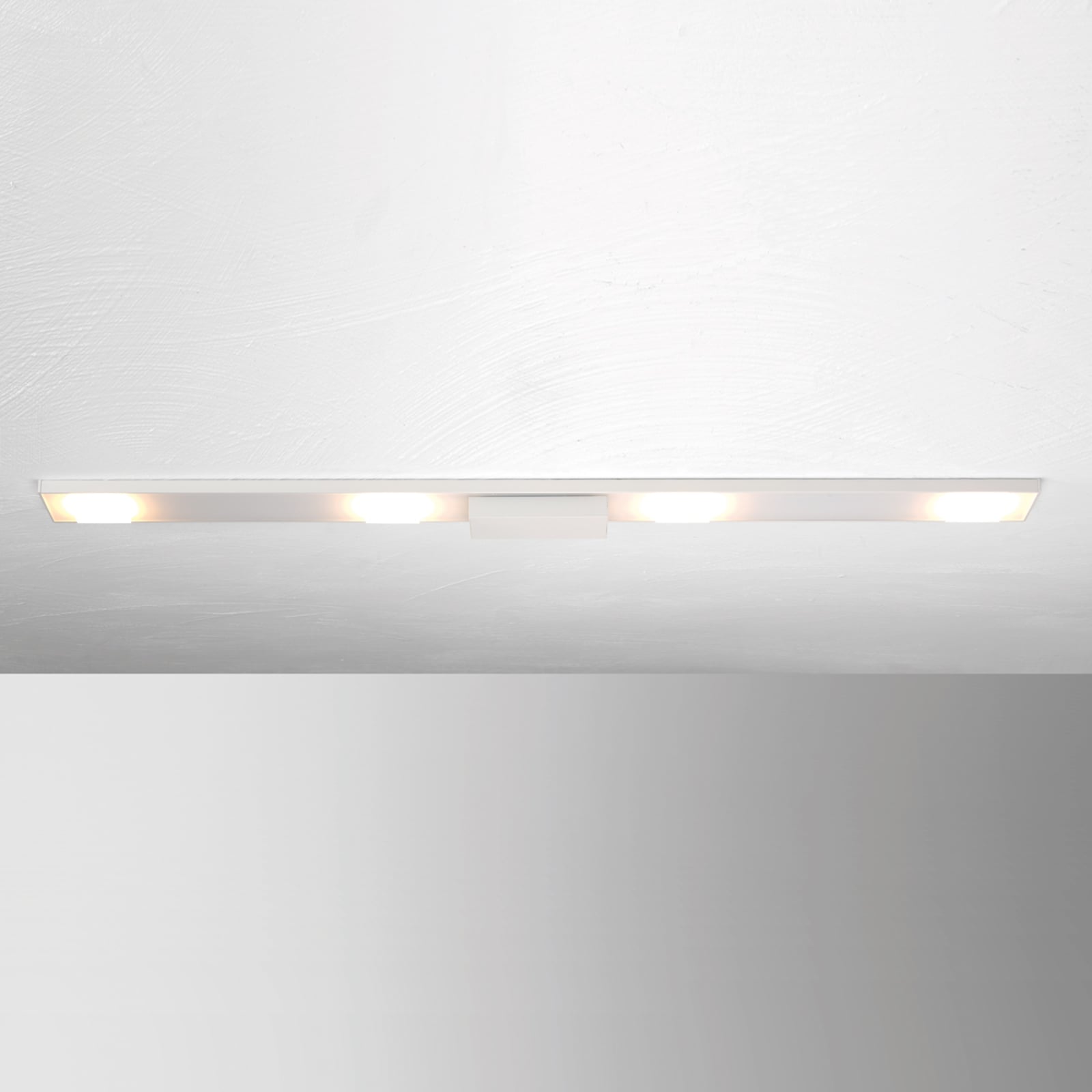 BOPP Four-bulb LED ceiling lamp Slight, white, for Living / Dining Room, aluminium, 8.7 W, energy efficiency: A+, L: 95 cm, W: 8 cm, H: 3.5 cm