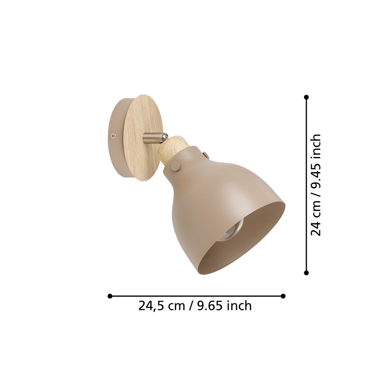 Wandleuchte Arrecife sand/Holzoptik