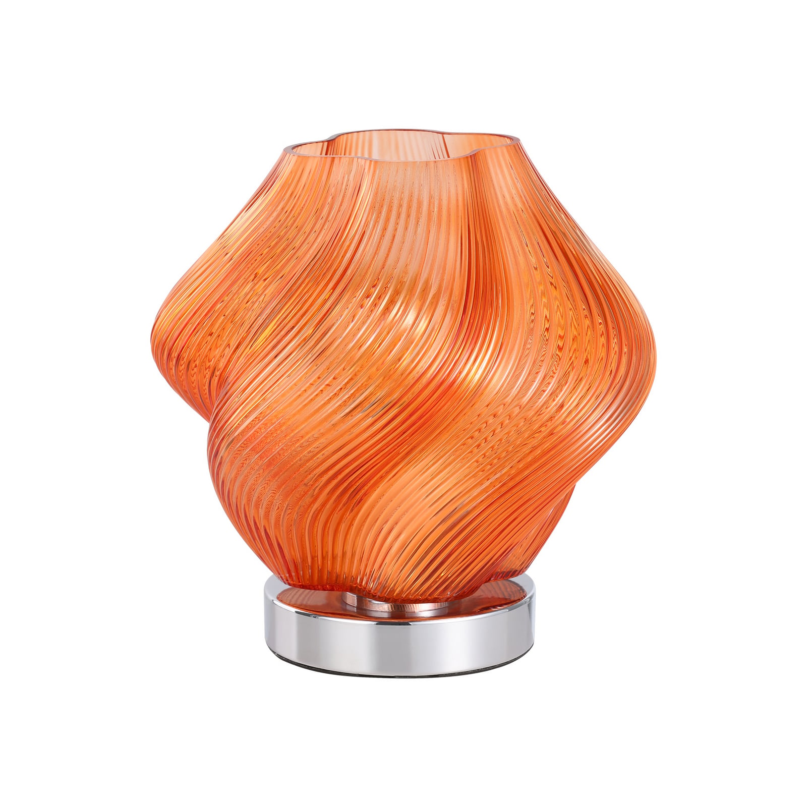 Stolová lampa Meliciano, oranžová, sklo, výška 23 cm, E27