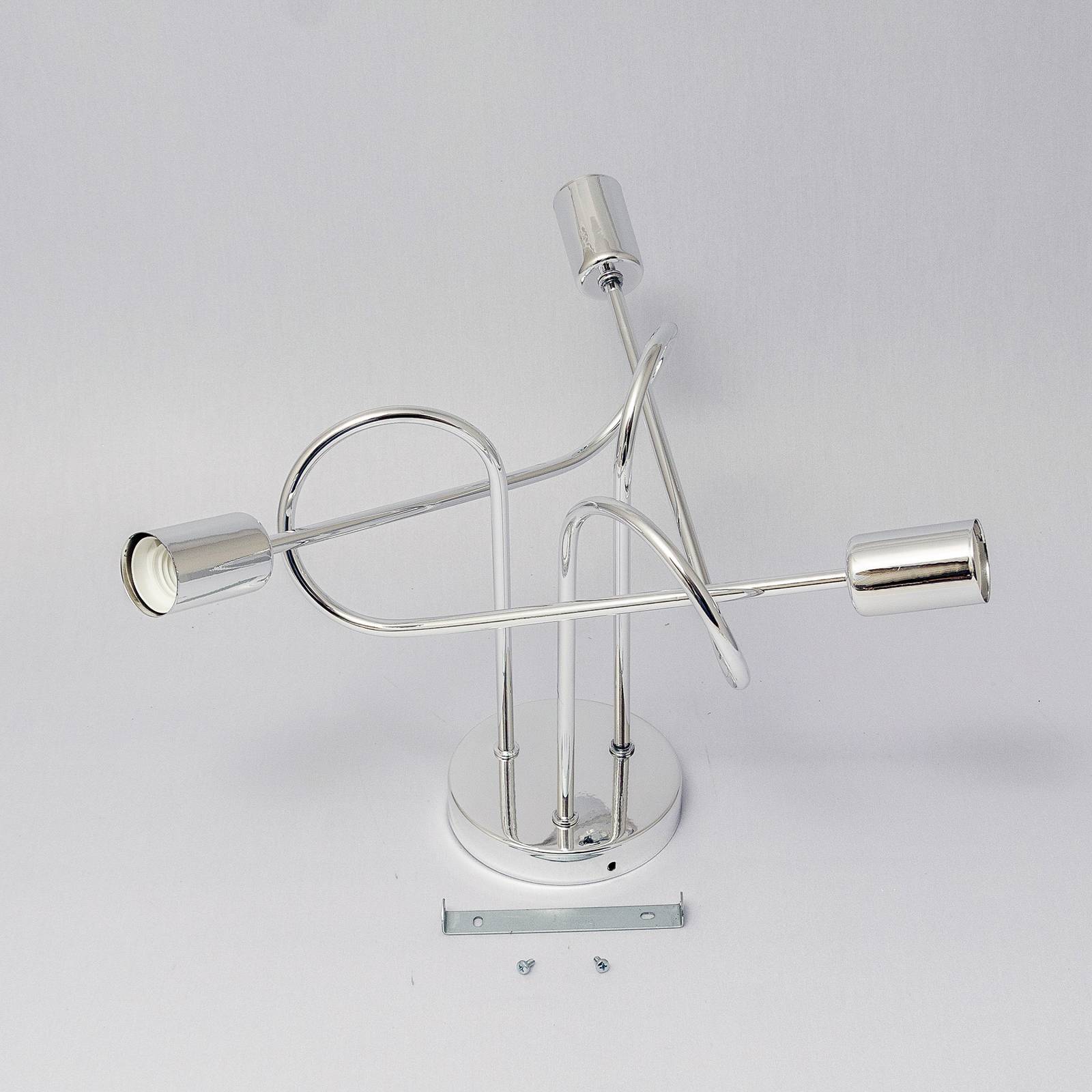 Lampa sufitowa Oxford, chrom, 3-punktowa, Ø 44 cm, metal