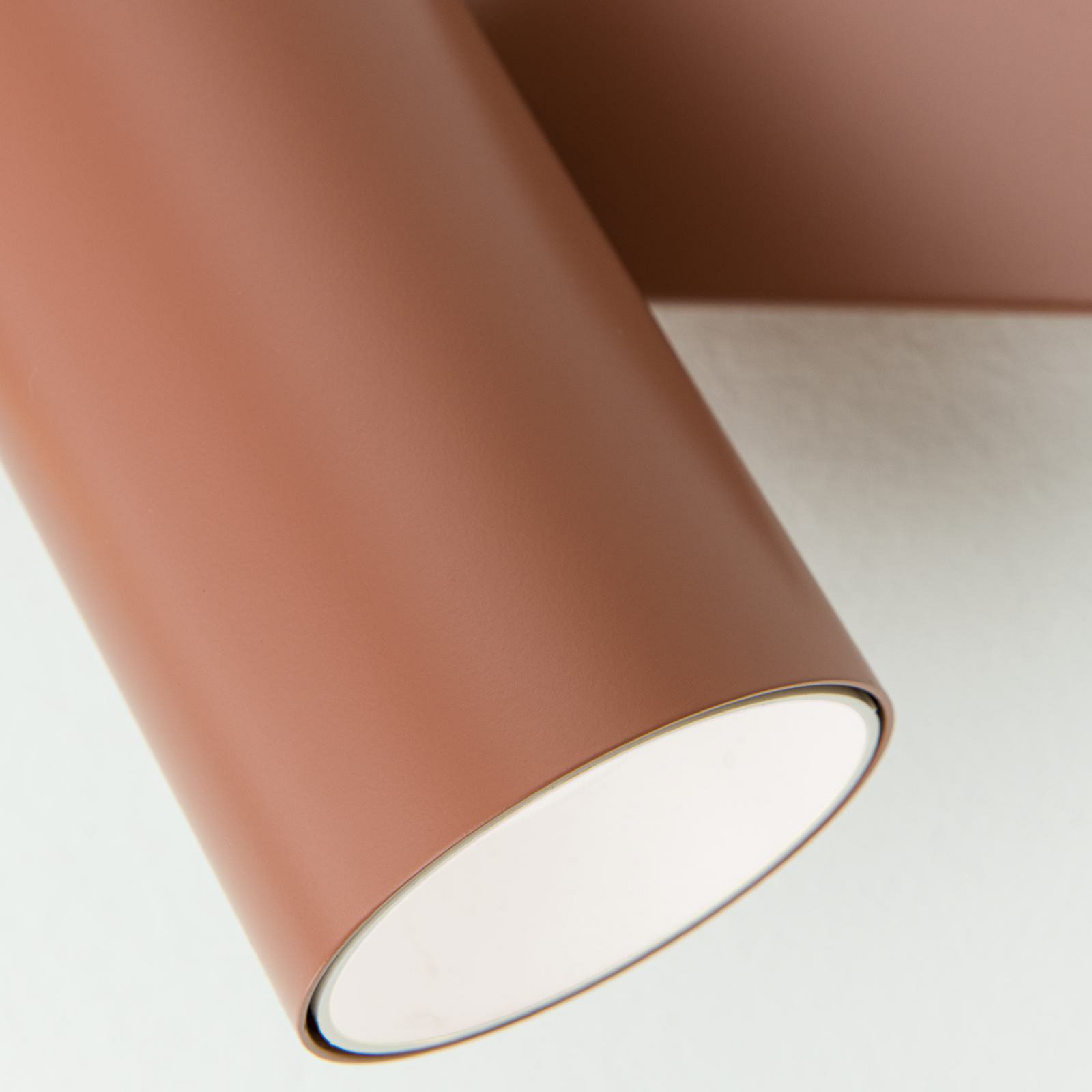 Spot pour plafond Sean, rouge corail, à 5 lampes, aluminium, GU10