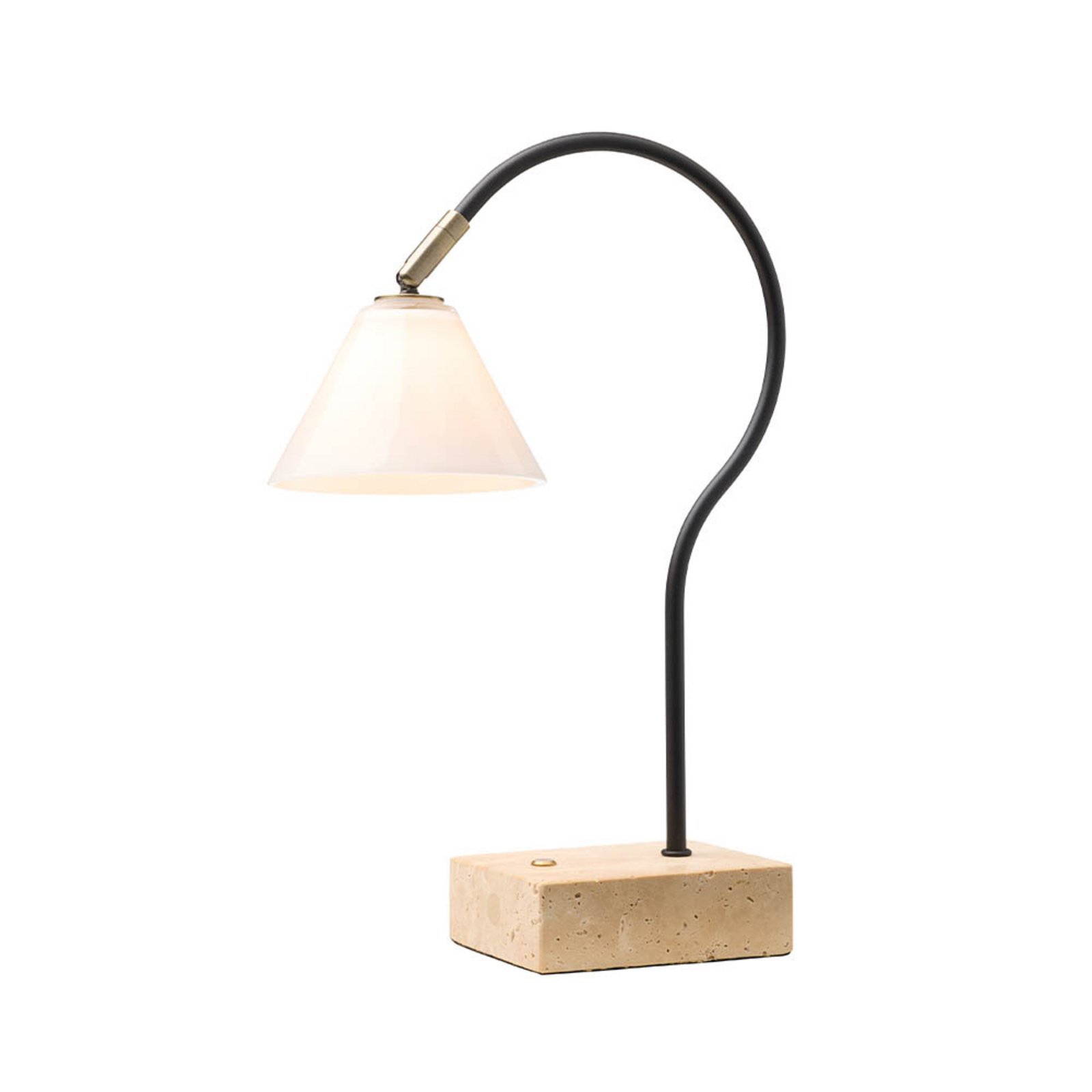 Question Portable Lampada da Tavolo Nero Antique/Ottone Opale - Halo Design