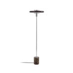 Piantana Branford, marrone, metallo/marmo, stile retrò – Lindby