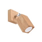 Envostar Peach Puff wall spot wood cuboid 1-bulb