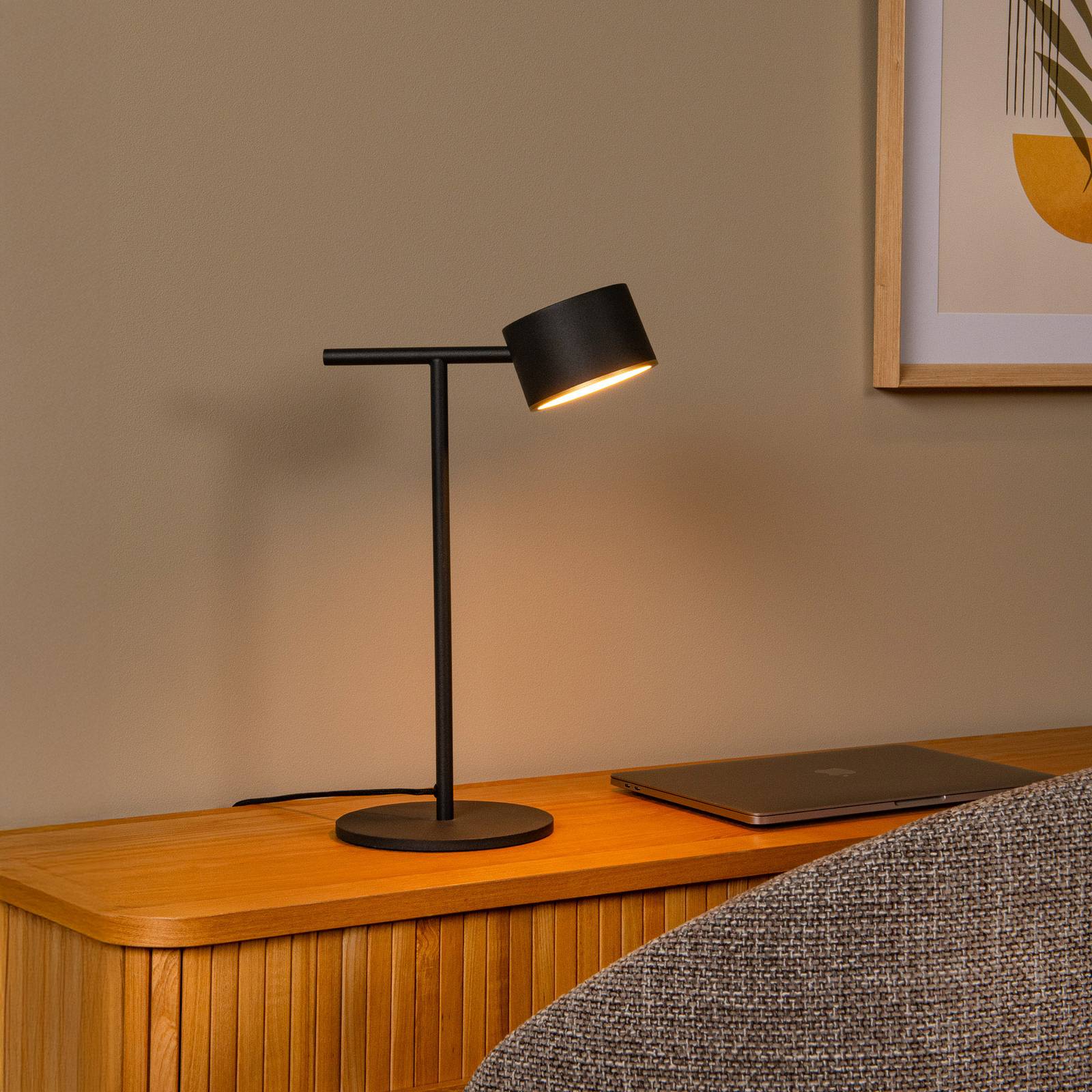 LED-Tischlampe Gian, schwarz, Höhe 40 cm, Metall günstig online kaufen