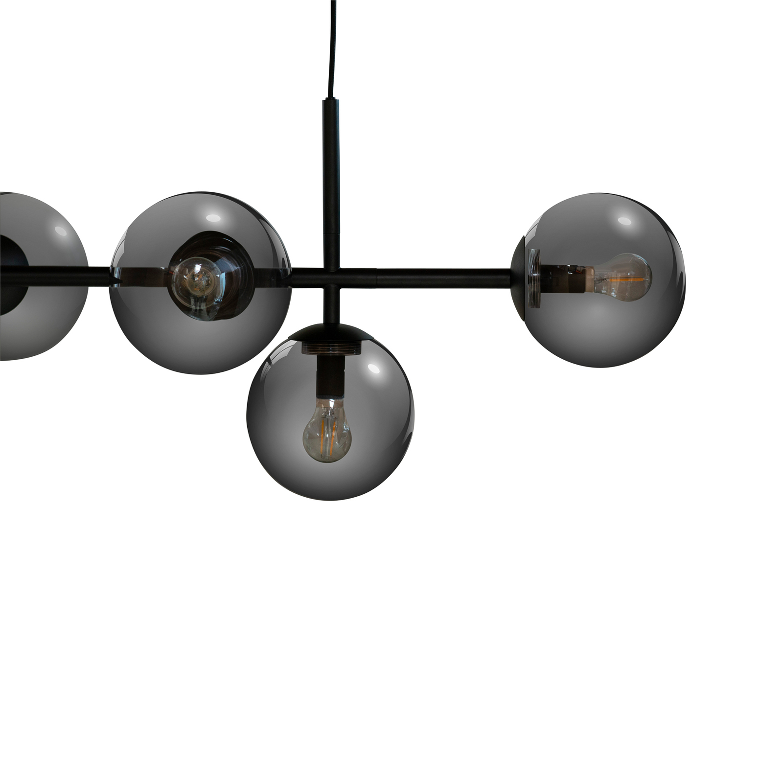 Dyberg Larsen Como lámpara colgante 5 luces, negro