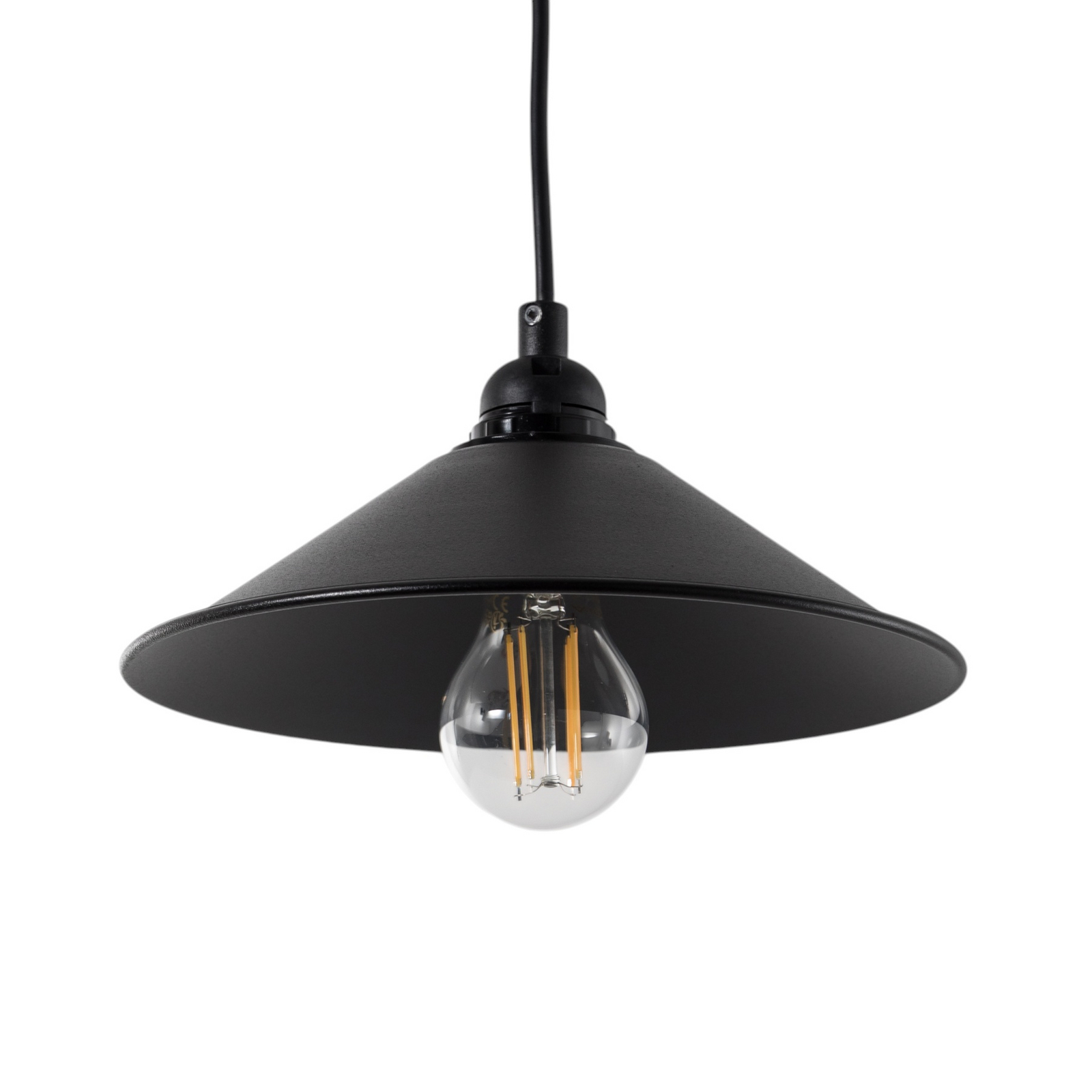 Lampa żyrandol GMN-00007 1-punktowa detal drewno czarny