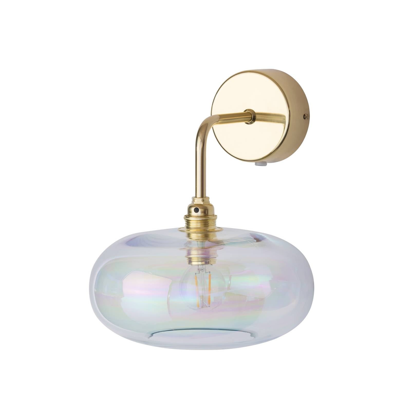 Applique murale EBB & FLOW Horizon, transparente, verre, Ø 21 cm