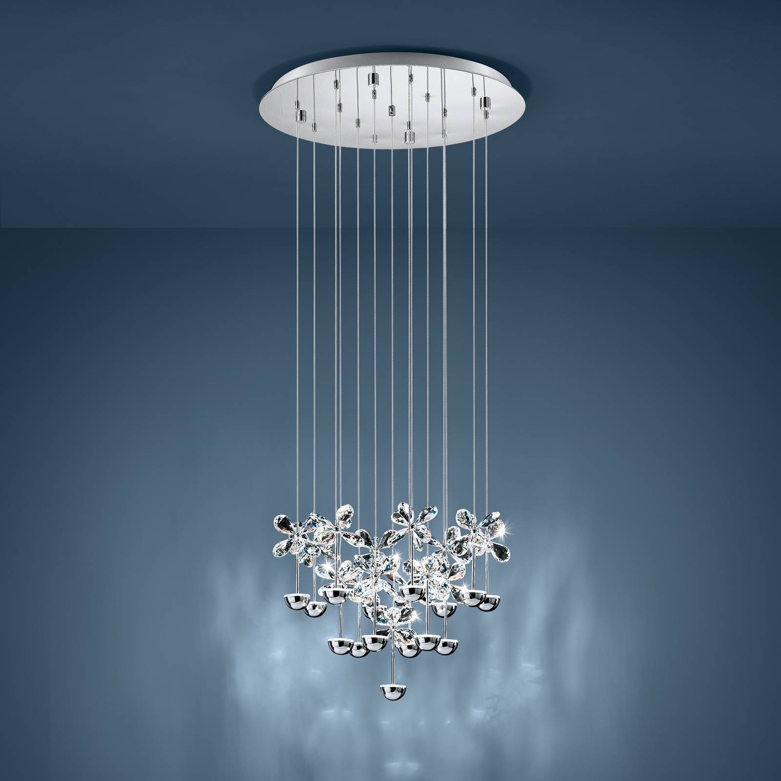 EGLO Stars Of Light Żyrandol LED Pianopoli chrom Ø 50 cm