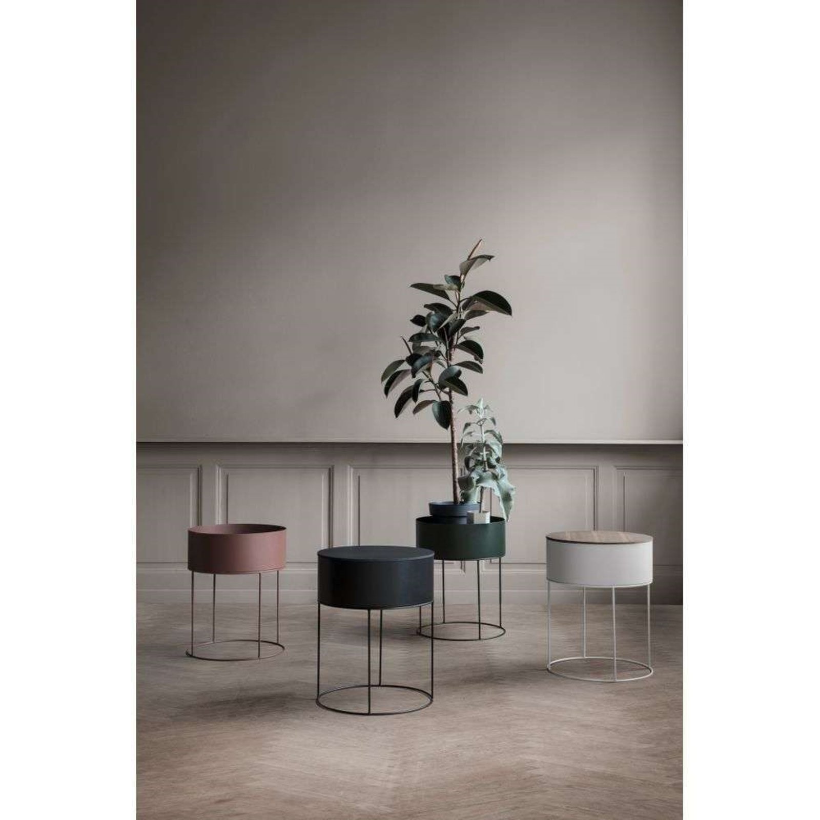 Plant Box na Rastliny Black Round - Ferm Living