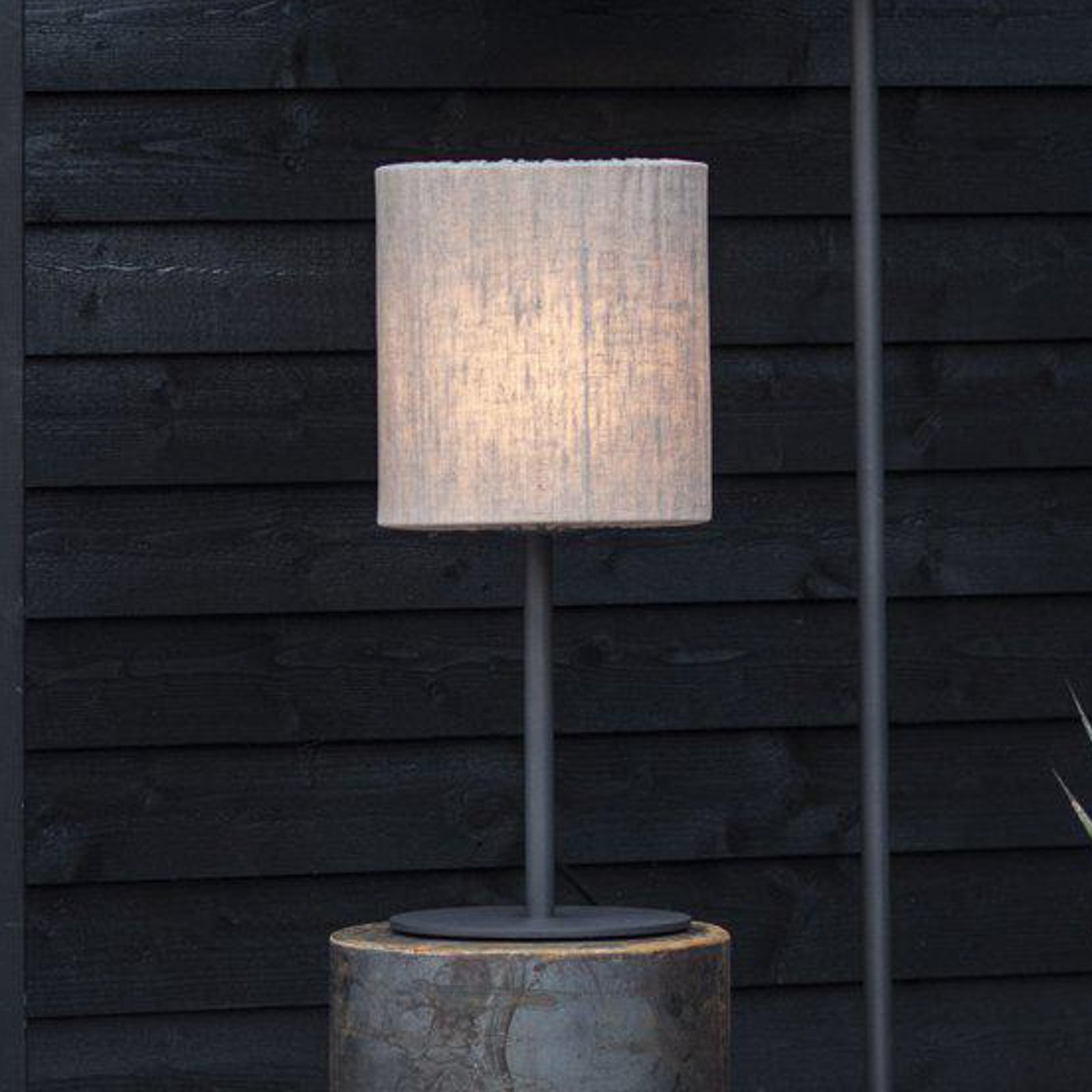 "PR Home" lauko stalinis šviestuvas "Agnar", tamsiai pilka / balta, 57 cm