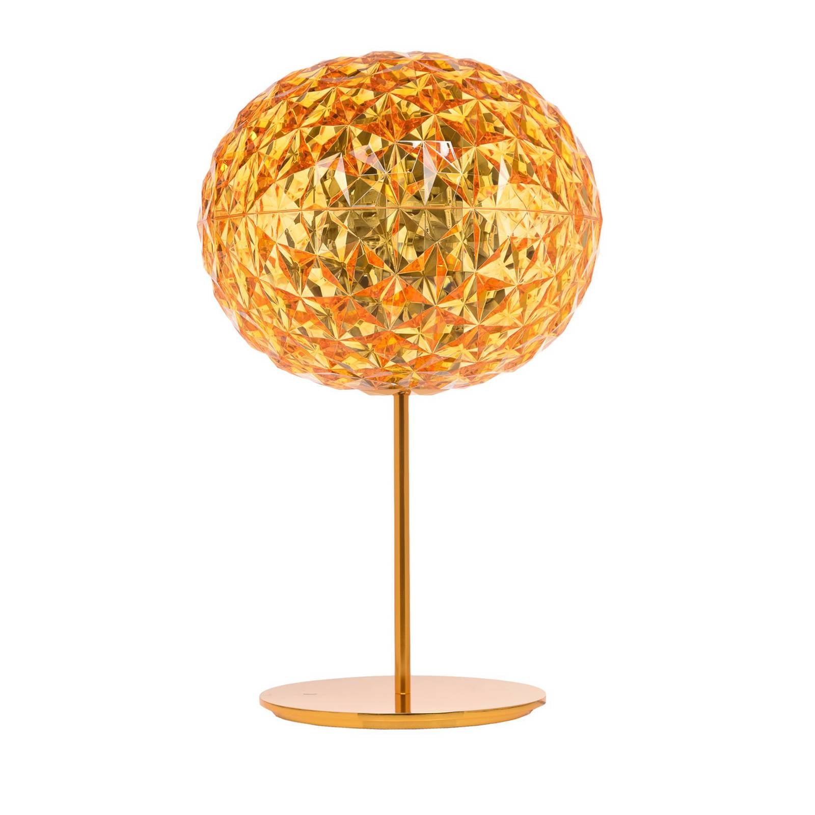 Kartell Planet LED table lamp with base, yellow, for Living / Dining Room, die-cast aluminium, thermoplastic technopolymer, 22 W, H: 53 cm