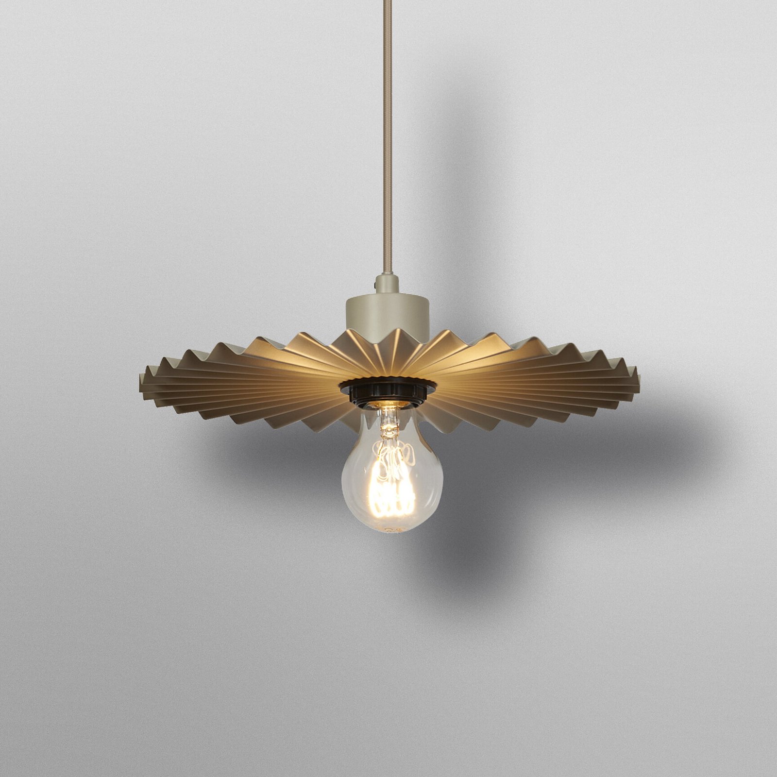 Suspension OSRAM Decor Plissee, beige, acier, E27