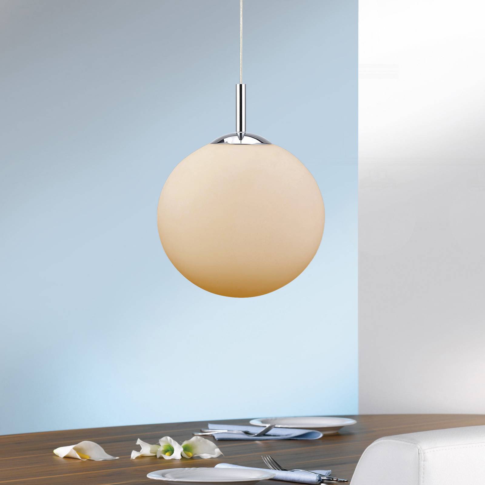 JUST LIGHT. Lampa wisząca LED LOLAsmart Bolo Ø 25 cm RGB CCT