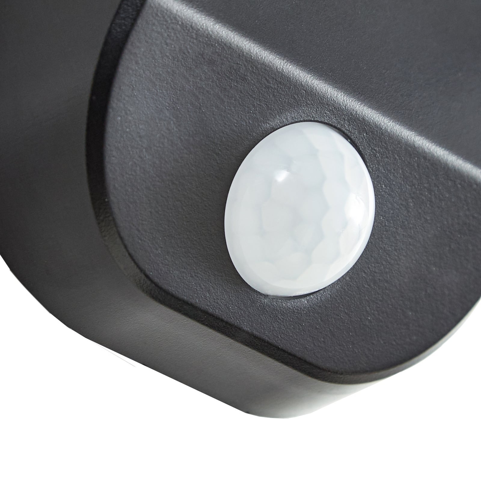 Tarlson LED solar wall lamp, angular, anthracite, sensor - PRIOS