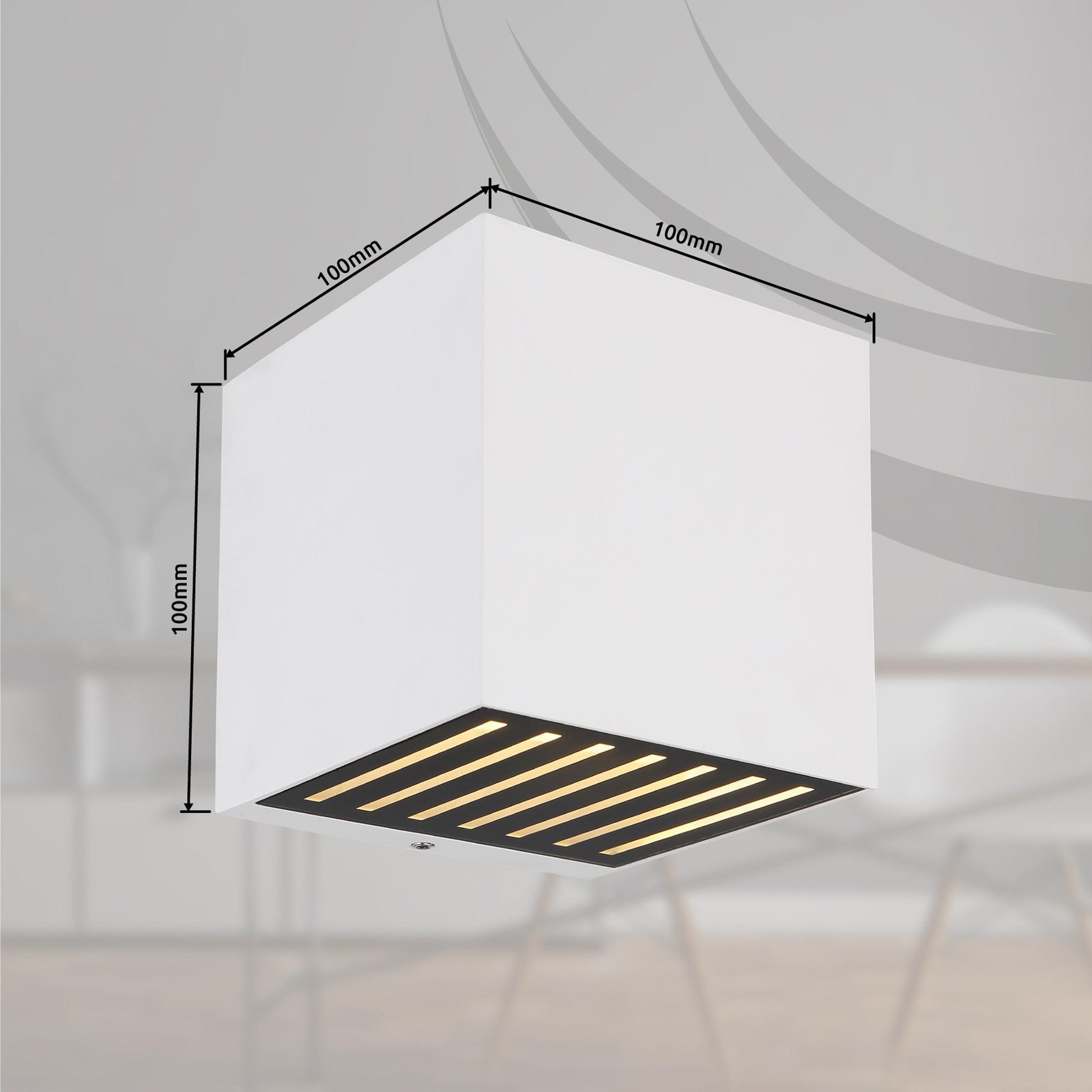 Illi Aplique para exterior LED, blanco, ancho 10 cm, aluminio, IP54