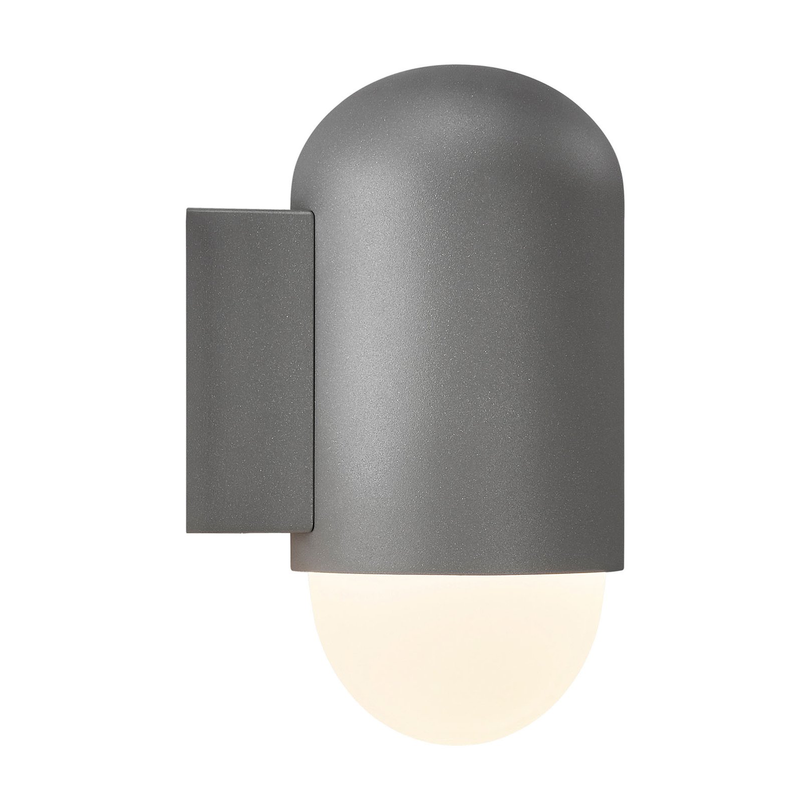 Venkovní nástěnná lampa Heka, antracitově šedá, hliník, výška 21,6 cm