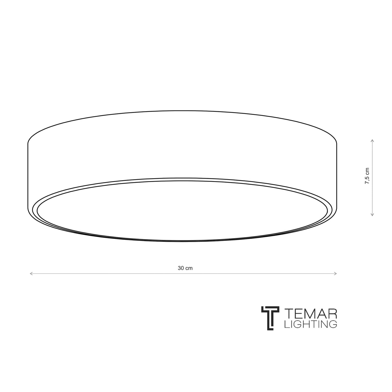 Таванна лампа Cleo, Ø 30 cm, IP20, бяла, метал, E27