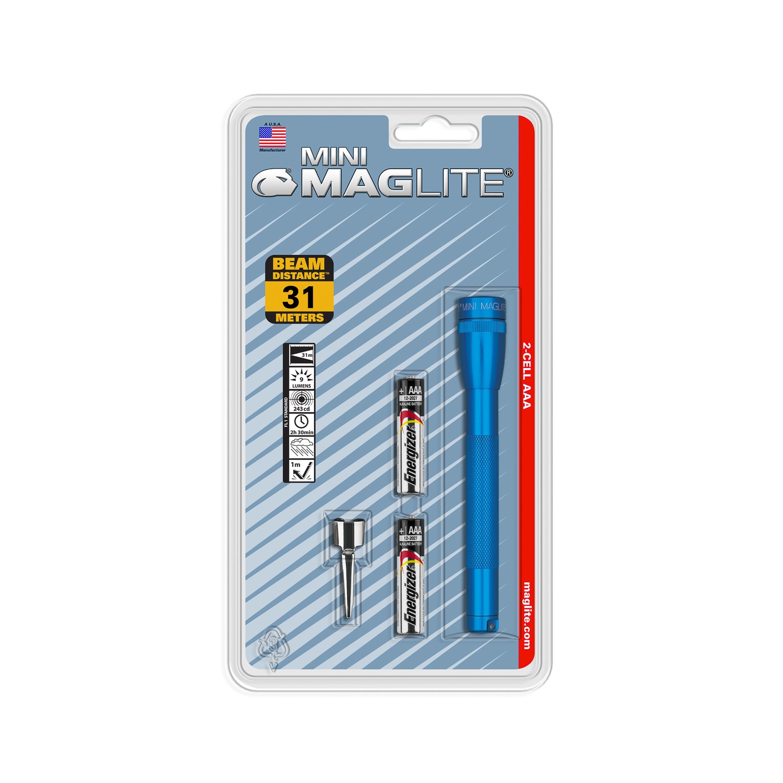 Maglite Xenon taskulamppu Mini, 2-kennoinen AAA, sininen