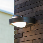 LED-Außenwandleuchte FELE, dunkelgrau, 20 cm, Metall, IP54