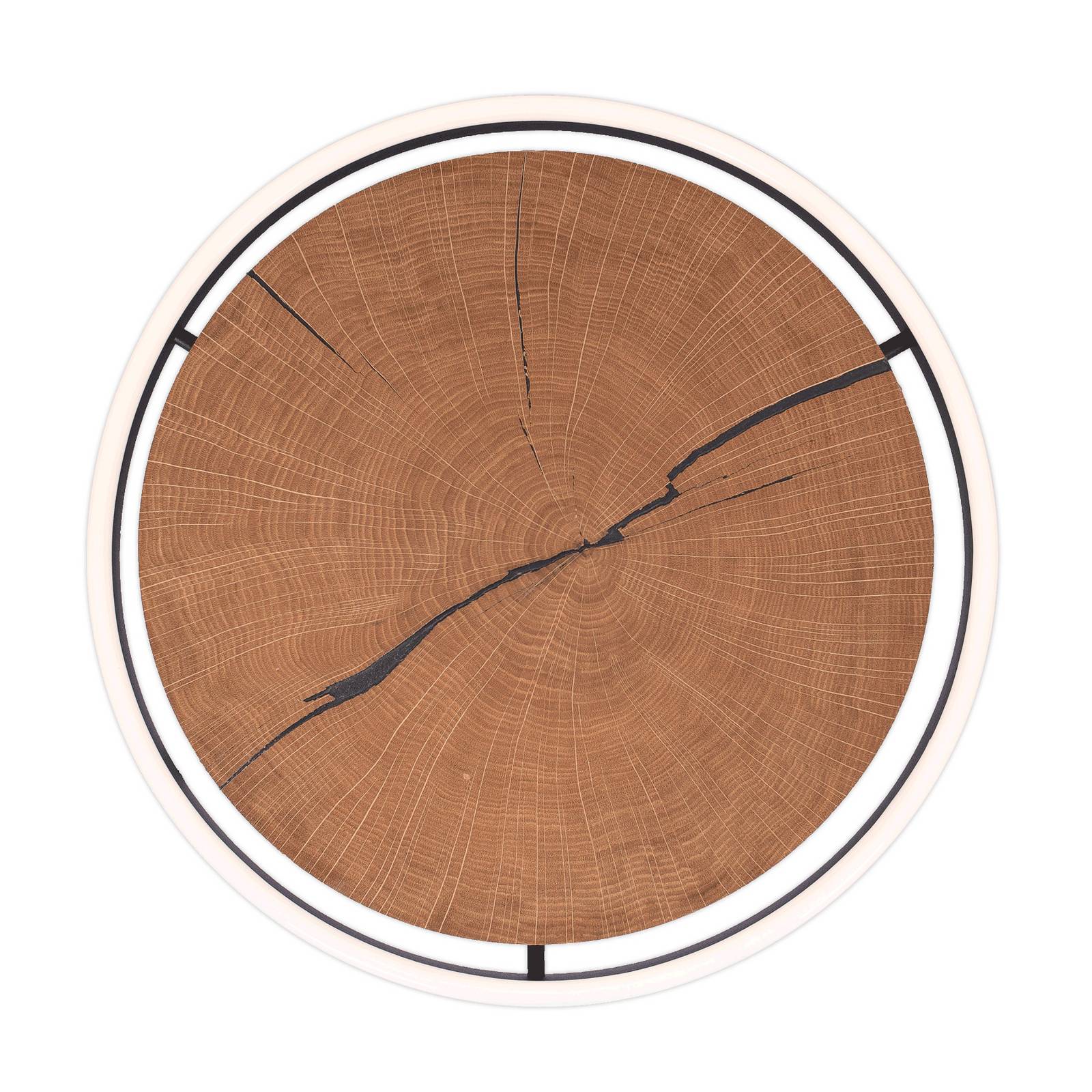 LED-Deckenleuchte Havana S, Holz/Metall, Ø 40 cm günstig online kaufen