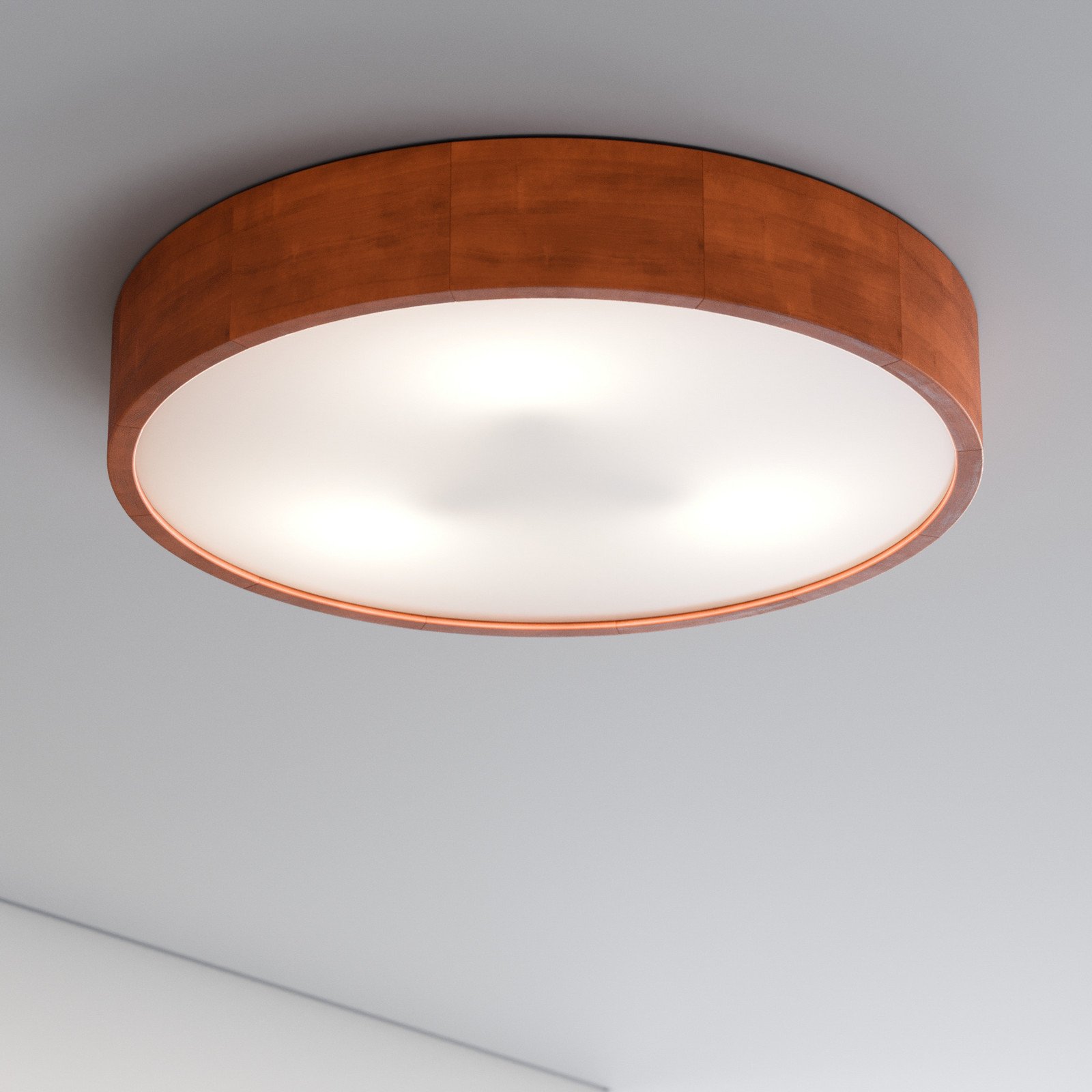 Envostar Kerio plafonieră Ø47cm pin rustic - Camera de zi / sufragerie - modern - pin rustic satinat - Lemn