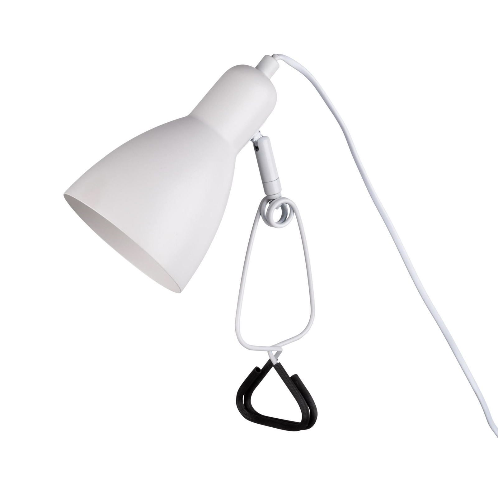 Mara lampă cu clemă cablu cu ștecher reglabil, alb