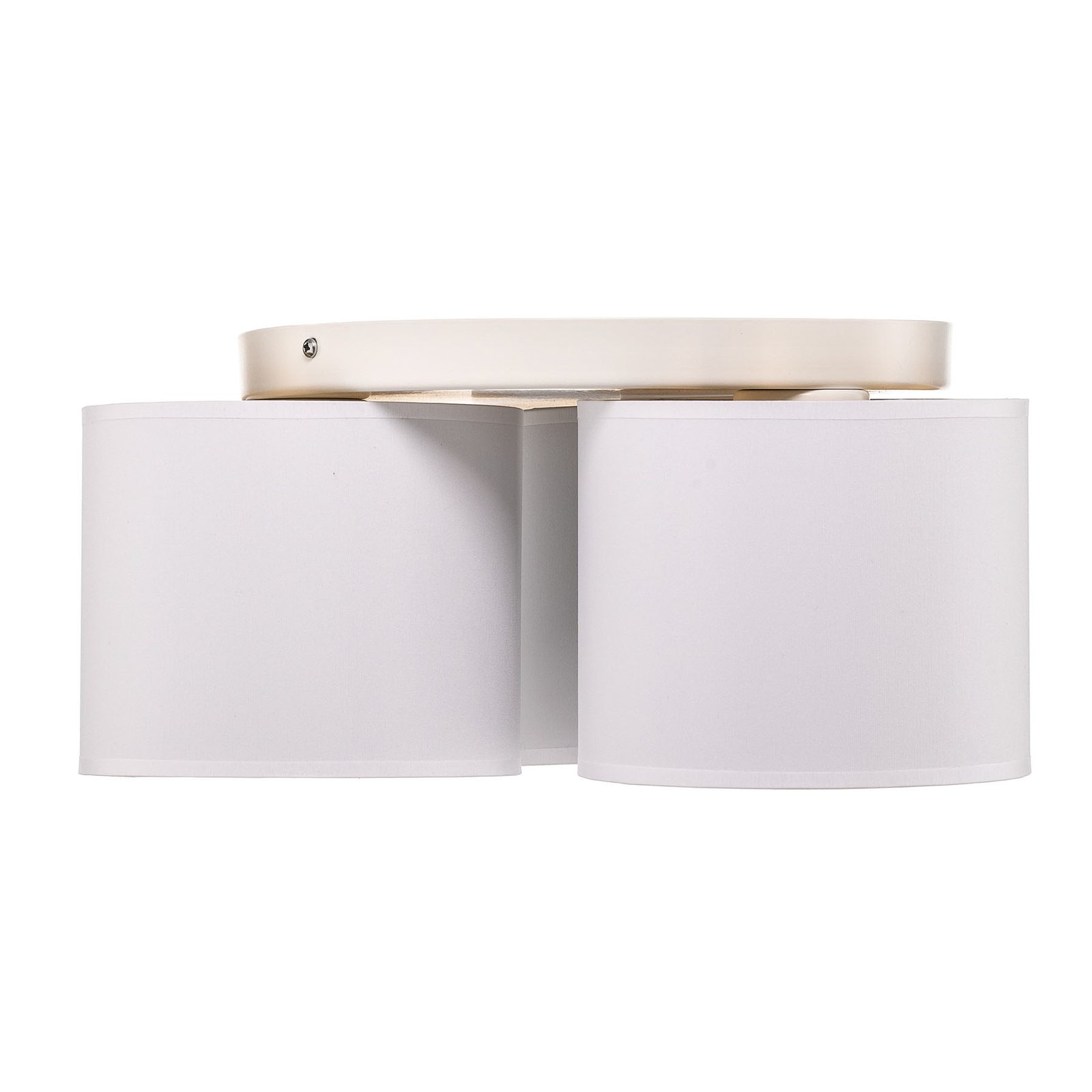 Plafonnier Soho cylindrique à 3 lampes blanc/doré